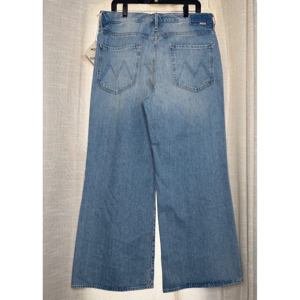 NWT Mother The Ditcher Roller Skimp Jeans Didnt I Warn You Button Fly Women's 33 - Picture 2 of 12